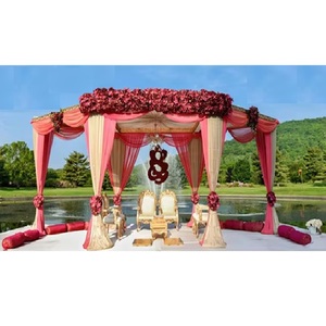Ensemble de mandap de mariage de style ouvert floral, dernier design de mandap de mariage, mandap de mariage en fibre de cristal, mandaps de mariage à Chicago - Product Image 1