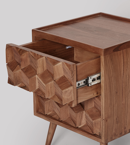 Unidades de almacenamiento versátiles de madera maciza con patas cónicas y diseño moderno - Product Image 3