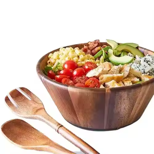 Ensemble de saladiers en bois au design moderne ensemble d'assiettes de haute qualité sur mesure pour la maison bol en bois gratuit pour hôtel par tradebit - Product Image 1