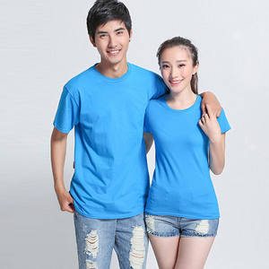 180gsm Algodón Poliéster Mezcla Unisex Hombres Barato O-cuello de manga corta Deportes Liso OEM Logo Personalizar Camiseta para hombres - Product Image 2