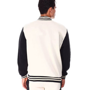 Trendy Custom Winter Cow Skin <b>Leather</b> Varsity <b>Jacket</b> Stylish <b>Men</b> Canvas High Quality Comfortable Puffer <b>Jacket</b> Winter <b>Jacket</b> - Product Image 6