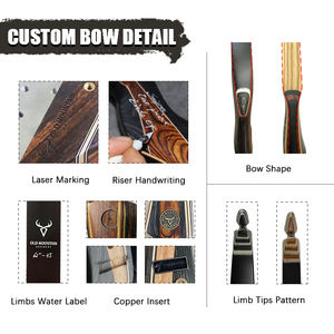Arco de Arquería Tradicional de Alta Calidad Old Mountain Archery Mesa, Arco Largo de Caza, Arco de Arquería Chino en Venta - Product Image 6