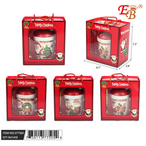 Tazza in Ceramica Natalizia Eb con Confezione Regalo, Design Cartoon, Capacità 80ml/900ml, Ideale come Regalo per le Feste - Product Image 1