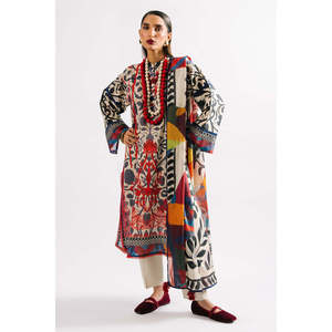 Ensemble 3 pièces en mousseline imprimée avec dupatta brodé, respirant et tendance pour les fêtes de jour - CL-62143 Taille XS, ODM disponible - Product Image 6