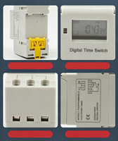 Sakelar Timer Digital THC15A untuk Pemasangan di Rel DIN 220-240VAC 16A Sakelar Waktu Elektronik yang Dapat Diprogram untuk Peralatan Penerangan Otomatis