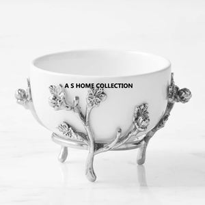 ชามใส่ผลไม้โลหะอลูมิเนียมงานแฮนด์เมดดีไซน์เนอร์เคลือบทอง2คู่ใช้เทคนิคปรับแต่งได้ - Product Image 3