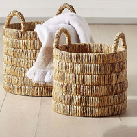 Panier à linge pliable en bambou écologique, adorable panier brodé de fleurs mini marguerites avec couvercle, idéal pour ranger les jouets et les vêtements des enfants