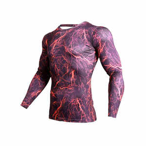 Men's Compression Fitness Workout Long Sleeve Stylish Men's Gym Wear Lightweight Breathable Compression <b>Sets</b> for Men - Product Image 5