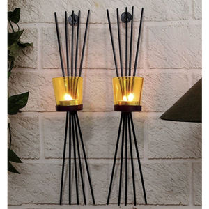 Ensemble de 2 bougeoirs en fer de qualité supérieure en forme personnalisée pour décoration de mariage Design moderne exclusif de qualité supérieure - Product Image 4