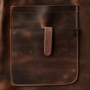 Delantal de soldadura de cuero de vaca, ropa de trabajo industrial protectora ignífuga, delantal de soldadura de cuero dividido, delantal de trabajo resistente al fuego - Product Image 4