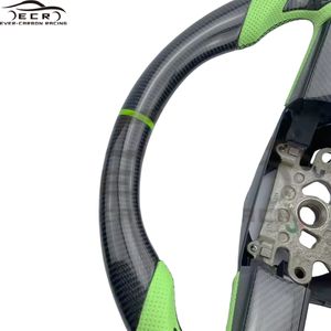 Volant en cuir perforé vert en fibre de carbone ECR Best Selling de Ever-Carbon Racing pour <span class=keywords><strong>Chrysler</strong></span> <span class=keywords><strong>300c</strong></span> - Product Image 4
