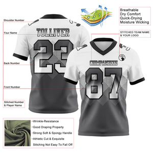 Camisetas de Fútbol Americano de Poliéster con Cuello en V, MOQ Bajo, para Jóvenes y Hombres, Ropa Deportiva de Equipo, Transpirable, Personalizable - Product Image 6