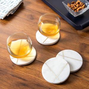 Juego de Posavasos de Mármol Elegante, Posavasos de Piedra Natural Hechos a Mano para Decoración del Hogar, Hotel, Restaurante, Venta al por Mayor - Product Image 5