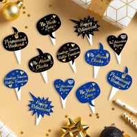 Großhandel 'Happy Retirement' Tortenaufsatz, 'Retired' Cupcake-Topper in Schwarz, Blau, Gold, 'Happy Retirement' Kuchendekoration