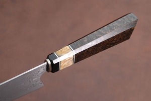 Cuchillo Profesional de Chef Hecho a Mano, Mango de Micarta de Acero Damasco, Alta Ambidiestro, Ecológico para Cocina, Corte de Alimentos - Product Image 4