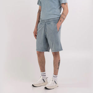 Acid Wash Shorts for Gents in Polyester Fabric With Custom Logo Casual Wear Summer Shorts Drawstring Waist - Product Image 3