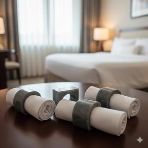 Classic Acrylic <b>Resin</b> Napkin <b>Ring</b> Set Stylish Geometric Eco-Friendly Durable Customizable 2.5cm Width Tabletop Decor for Hotels - Product Image 3