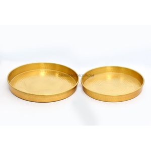 Plateau de service en métal personnalisé au design contemporain de luxe Forme irrégulière et logo personnalisé pour une décoration de table élégante - Product Image 2