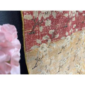 5.2x9.6 ft Rug, Turkish Vintage Rug, <b>Yellow</b> <b>Wool</b> Rug - Product Image 4