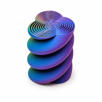 Jouet anti-stress cinétique en spirale imprimé en 3D, jouet sensoriel de bureau, couleur dégradée, jouet de décompression, vente en gros personnalisée