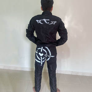 ชุดเซ็ทลำลองพิมพ์ลาย 2 ชิ้น แขนสั้น ทรงหลวม น้ำหนัก 250 กรัม ไซส์ใหญ่พิเศษ สไตล์อเมริกัน สำหรับผู้ชาย ฤดูร้อน/ฤดูใบไม้ร่วง ปี 2026 - Product Image 4