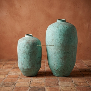 Guci Bala S Vase Urne de Sol Rustique en Terre Cuite Tosca, Pot en Céramique Artisanale, Récipient Décoratif en Grès, Vente en Gros - Product Image 4