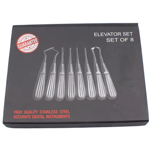 Élévateurs de racines chirurgicaux dentaires de qualité supérieure 8 pièces en acier inoxydable pour l'extraction de dents atraumatiques professionnelles - Product Image 5