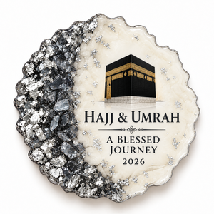 Personalized Hajj Umrah Epoxy Resin Fridge Magnet <b>Islamic</b> Pilgrimage Souvenir Custom Name Date <b>Gift</b> Six Colors for Family Guests - Product Image 5