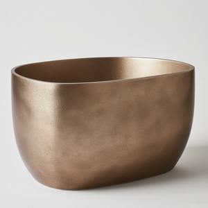 Jardinière décorative rustique en fer avec finition or/nickel, taille et forme personnalisables, conçue pour la décoration de jardin naturel et de ferme. - Product Image 1