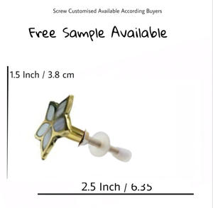 Boutons de nacre au design moderne Poignées et poignées d'armoire en laiton et corne d'os en bois de résine pour tiroirs de cuisine et de garde-robe - Product Image 3