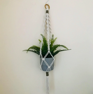Meilleures ventes 2026 : Panier suspendu en filet pour plantes vertes en corde de coton tressée à la main, pot de fleurs suspendu, support pour plantes - Product Image 1