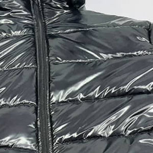 Veste matelassée à col montant en toile personnalisée pour homme, tendance, hiver, logo sur le devant, grande taille - Product Image 6