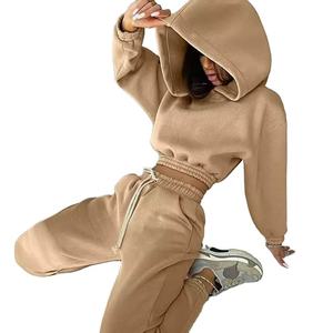 Sudadera con capucha deportiva personalizada para mujer, ropa deportiva de Cachemira con forro polar - Product Image 1