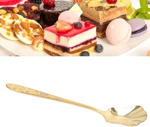 Cuillère en laiton Star Design pour café thé cuillère à remuer longue poignée crème glacée en acier inoxydable 4 pièces cuillères en laiton à vendre par HF CRAFTS - Product Image 1