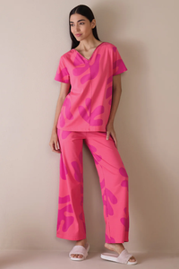 Conjunto de Pijama Ecológico Personalizable para Mujer, Cómodo y Transpirable, con Cintura Elástica, Primavera/Verano, ODM - Product Image 2