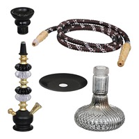 Ensemble chicha Royal LATEST, 18,5 pouces, élégant, en verre et en fer, ensemble QT, chicha classique, pipe à eau arabe de qualité supérieure, ensembles de fumage élégants