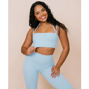 Ensemble de sport pour femme en deux pièces, décontracté, pour l'hiver, vente chaude, qualité supérieure, vêtements de yoga athlétiques, soutien-gorge de sport sexy uni, push-up - Product Image 4