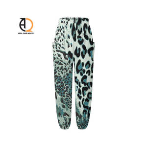 Pantalons de survêtement style streetwear avec cordon de serrage, logo imprimé personnalisé, pantalons de survêtement amples en coton pour femmes - Product Image 3