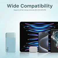 Power Bank Portabel 45W 20000mAh dengan Dukungan PD3.0 QC3.0 AFC, Paket Baterai Berkapasitas Tinggi Tahan Api untuk Laptop dan Ponsel