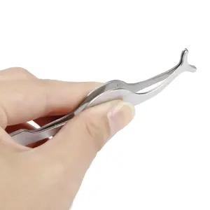 Pinzas de acero inoxidable para extensión de pestañas Juego de pinzas para cejas Pinzas para pestañas Punta de acero inoxidable - Product Image 1