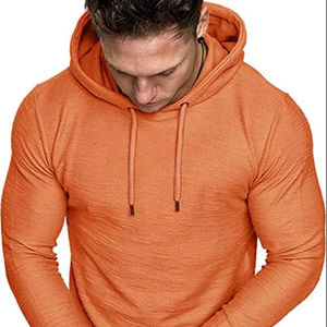 Chaqueta de Forro Polar con Capucha para Hombre, Manga Larga, Tejido Sólido, Invierno, Alta Calidad, Logotipo Personalizado, Secado Rápido, Teñido en Prenda, 340g - Product Image 1