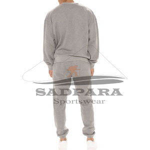 Moda logotipo personalizado hombres chándal más tamaño algodón poliéster transpirable sudor Jogging entrenamiento dos piezas conjunto de invierno - Product Image 3