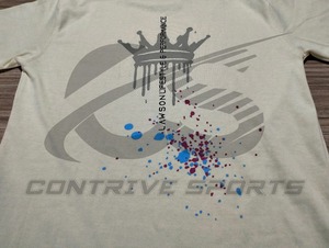 Hoge Kwaliteit 300 Gsm Dik Katoen Custom Zeefdruk Verf Spatten T-Shirts Regular Fit Zomer Shirt Mannen Ronde Hals T-Shirt