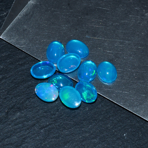 Ópalo Azul Paraiba Natural de 9x7mm, Cabujón Ovalado de Ópalo Paraiba Genuino, Lleno de Fuego, Piedra Preciosa de Ópalo Genuino de la Mejor Calidad para Anillo - Product Image 5