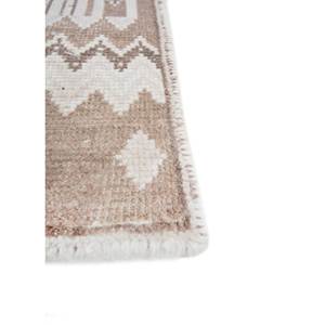 Tapis en polyester noué à la main à motif géométrique Thyme Ivory pour la décoration de la maison, du salon ou du couloir, rectangulaire AKPL-3008 - Product Image 4