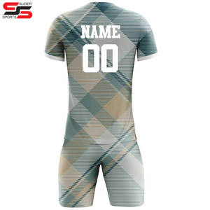 ชุดเสื้อเจอร์ซีย์ฟุตบอลหลากสีที่กำลังเป็นที่นิยมมากที่สุดผลิต100% โพลีเอสเตอร์พิมพ์ดิจิตอลโลโก้ที่กำหนดเองแห้งเร็วระบายอากาศได้ - Product Image 4