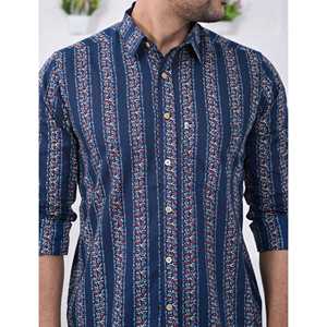 Camisa Casual de Algodón Estampada para Hombre, Manga Larga, Transpirable, Tela Popelina u Oxford, Diseño Floral o de Puntos, Suministro ODM - Product Image 2