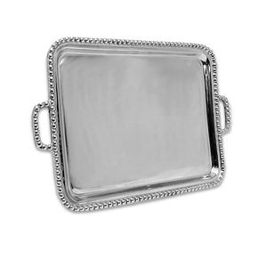 Bandeja de gran tamaño de forma redonda de diseño moderno, bandeja para servir té y café de cobre de gran calidad para fiestas, bandeja para servir artículos - Product Image 3