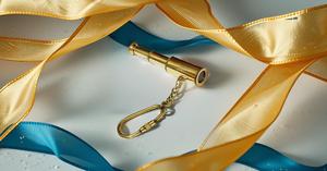 Vintage Brass Telescope Keychain A Pocket Sized Nautical Marvel - Product Image 4