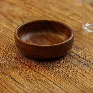 Bol de service en bois minimaliste, parfait pour les fruits secs, les collations et les noix, décoration de table, décoration naturelle pour la maison et utilisation en cuisine et salle à manger - Product Image 1